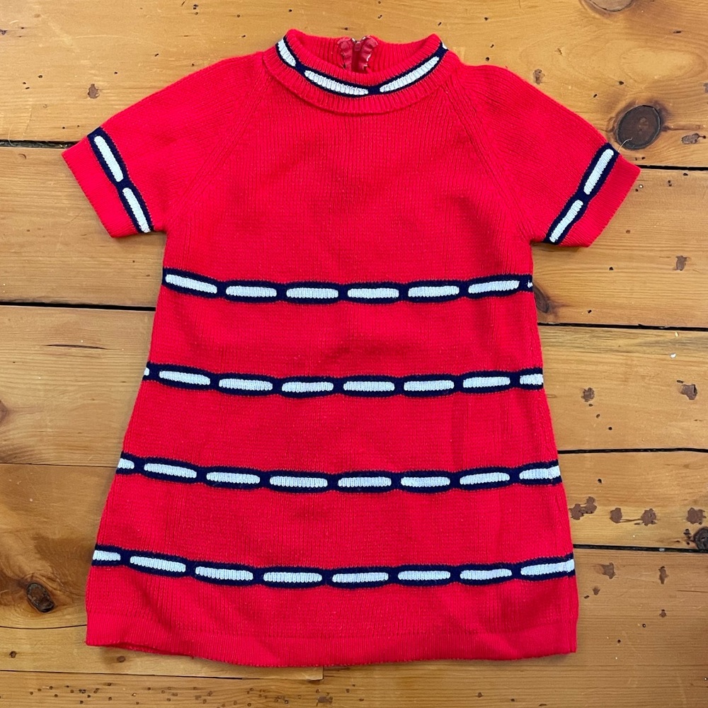 Vintage knitted girls dress